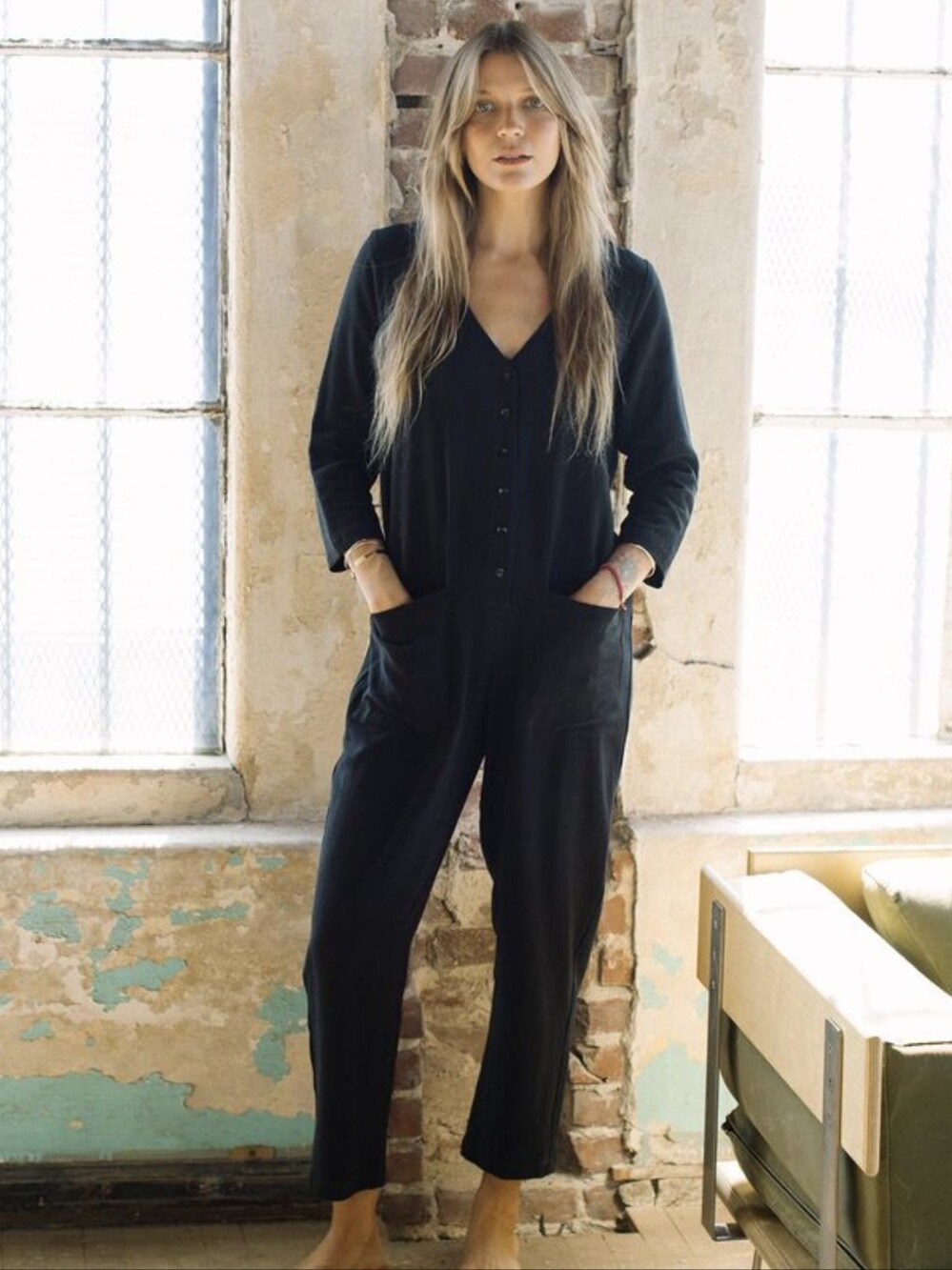 Relaxed Linen Blend Jumpsuit